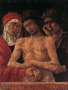 BELLINI, Giovanni Dead Christ Supported by the Madonna and St John (Pieta) fd oil on canvas